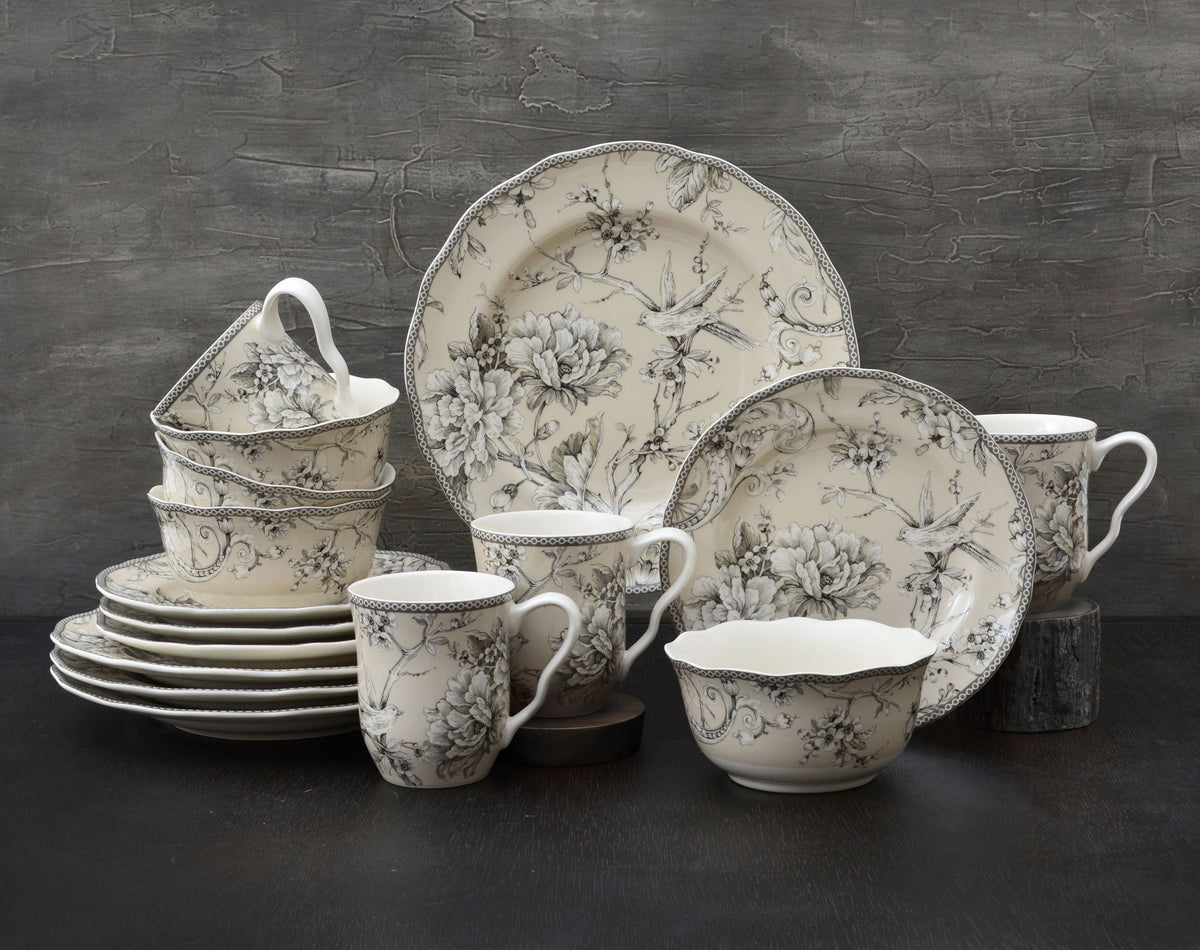 Adelaide Antique White 16 Piece Dinnerware Set –