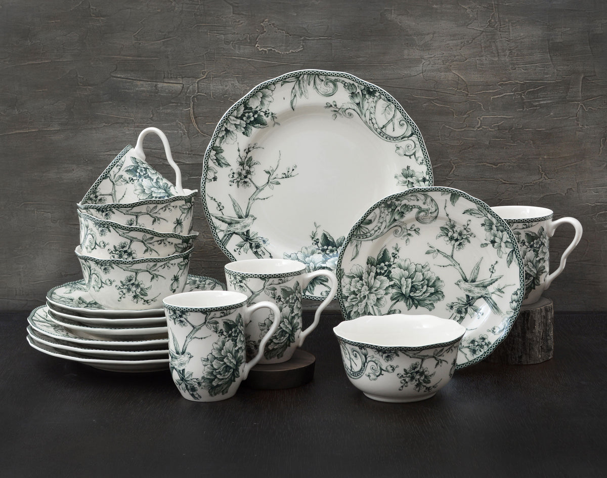Adelaide Green 16 Piece Dinnerware Set –