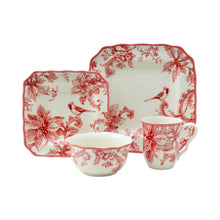 Load image into Gallery viewer, Christmas Lane Red 16 Piece Dinnerware Set
