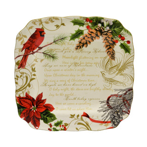 Holiday Wishes Red 16 Piece Dinnerware Set